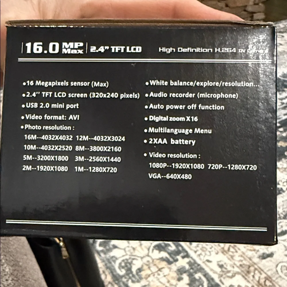 SLR Camera HD Videocam - Black